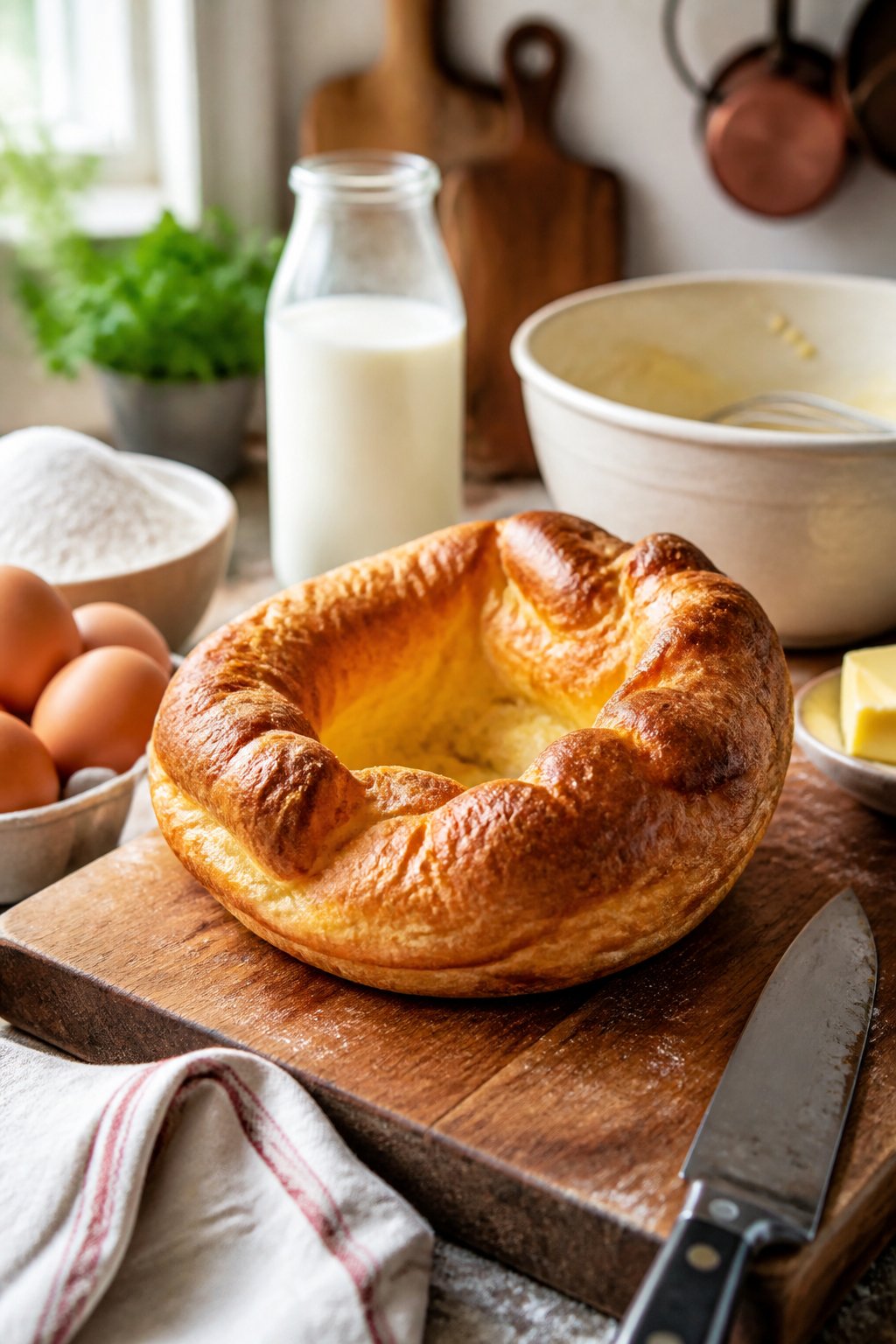 Gordon Ramsay Yorkshire Pudding Recipe close-up, ready to serve