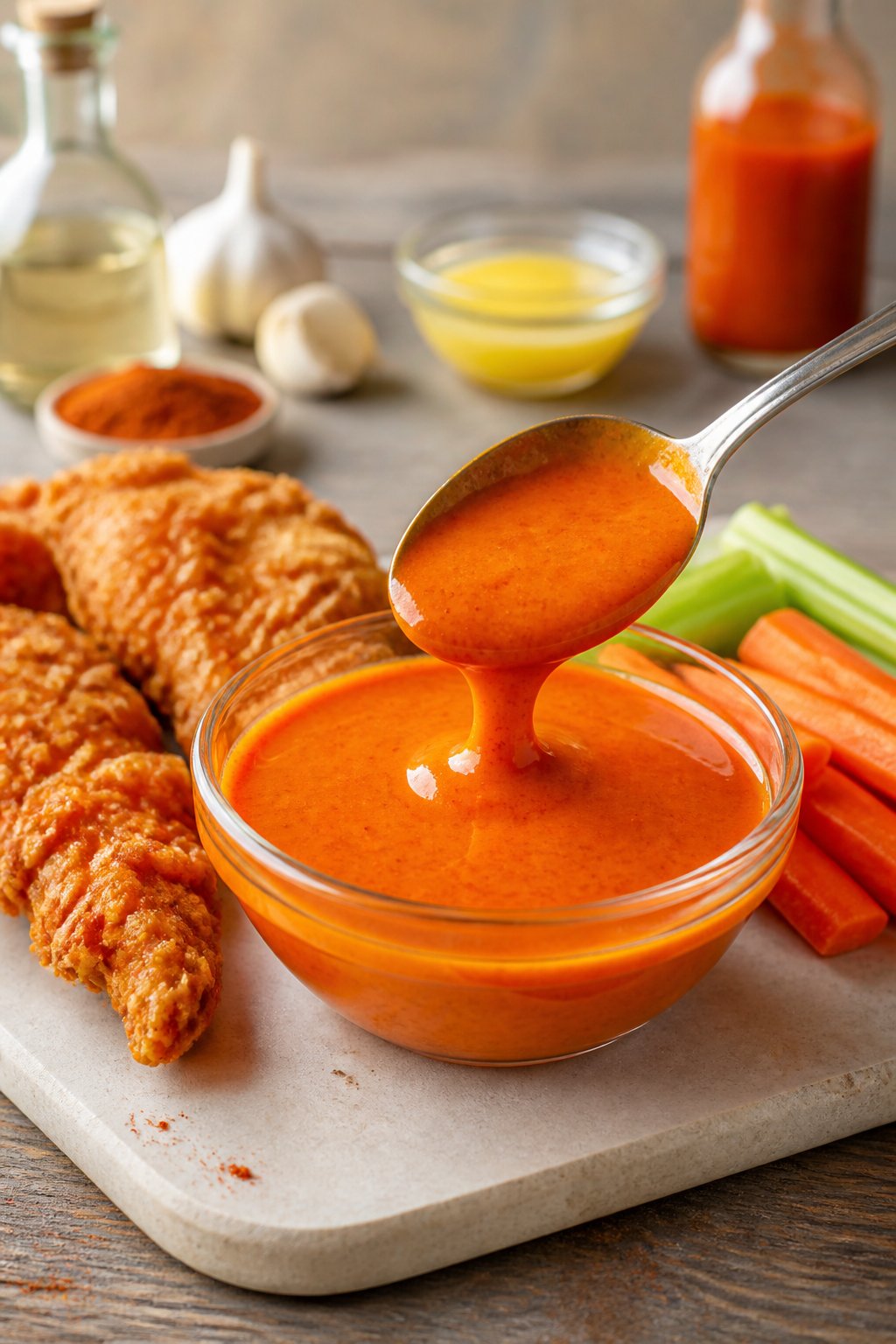 Dairy Queen Buffalo Sauce Recipe close-up, ready to serve
