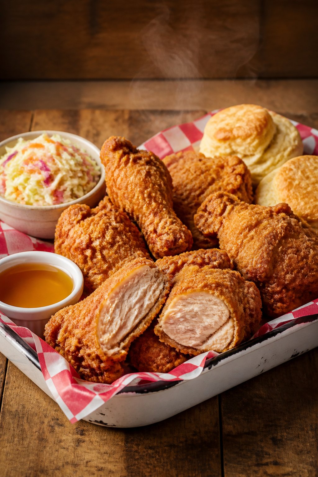 Lees Famous Chicken Recipe close-up, ready to serve