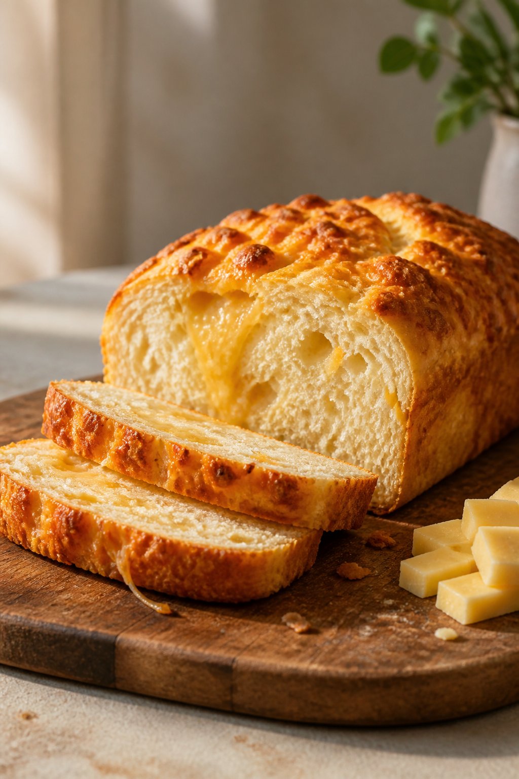 Mastoris Cheese Bread Recipe close-up, ready to serve