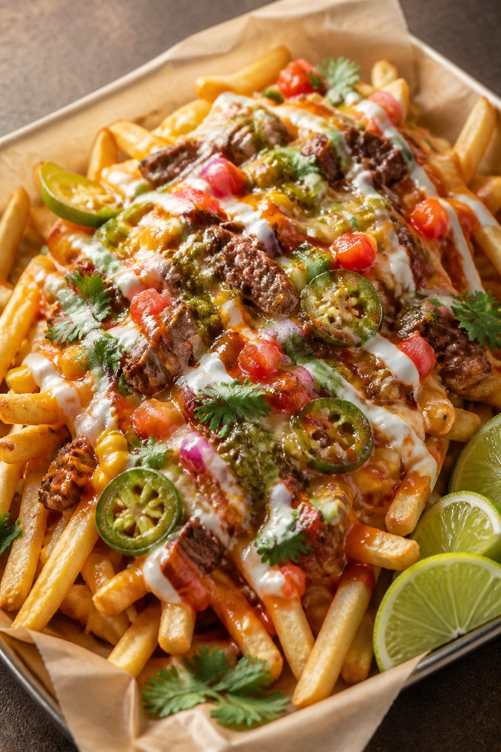 Papas Locas Recipe close-up, ready to serve