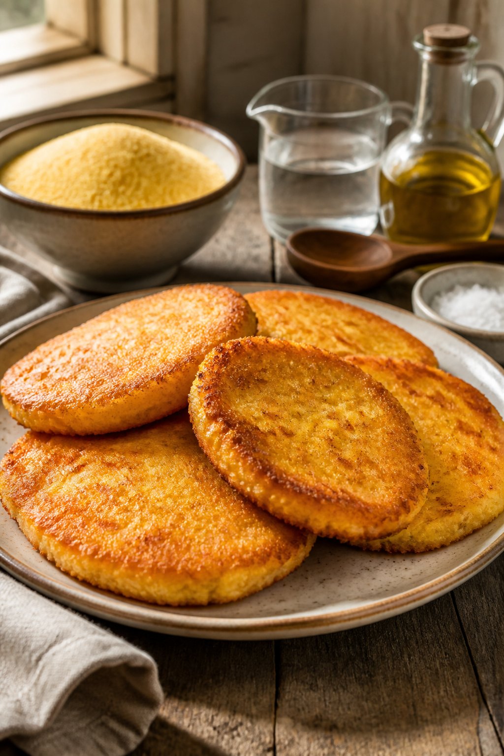 Patti Labelles Hot Water Cornbread Recipe close-up, ready to serve