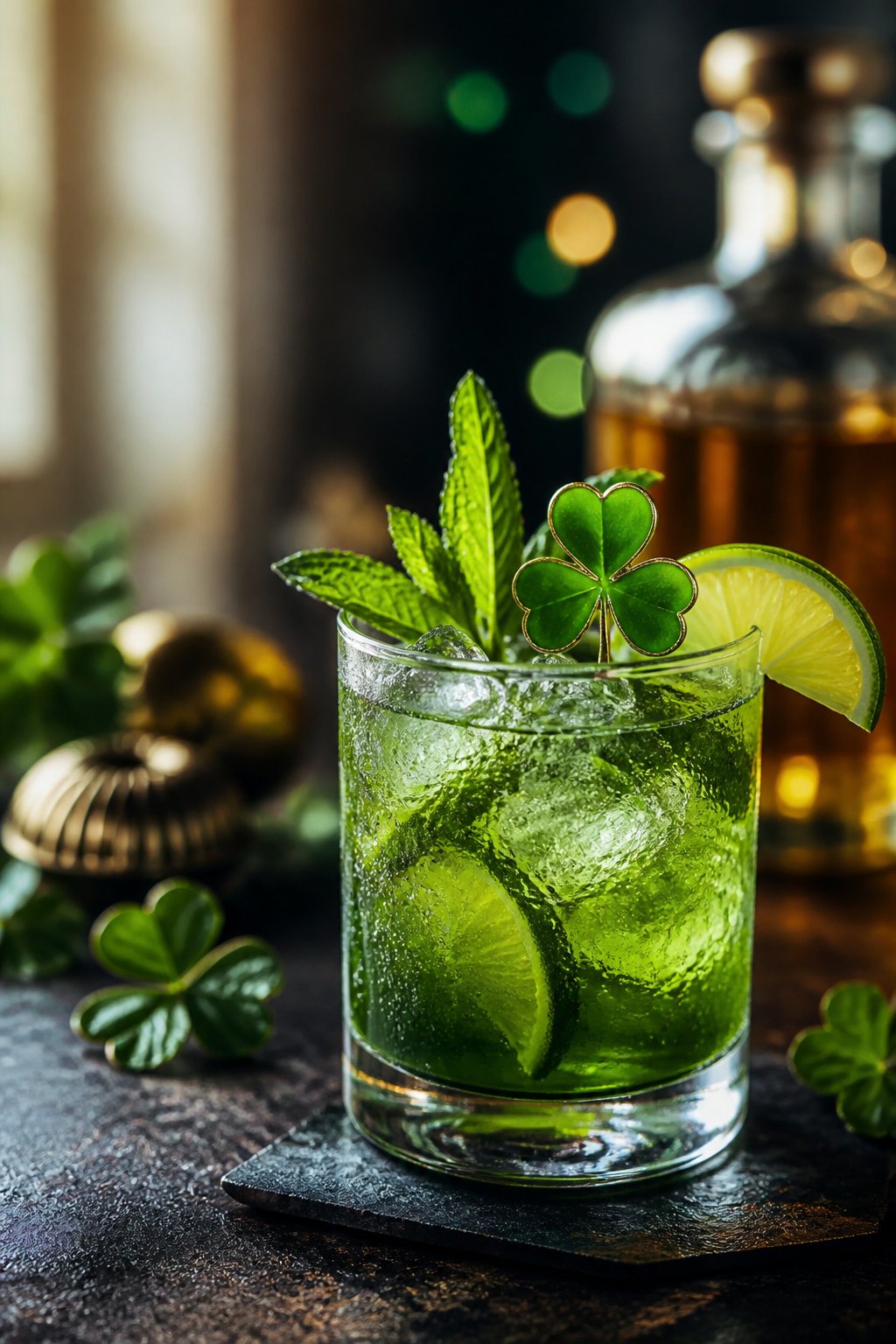 Tipsy Leprechaun Drink Recipe close-up, ready to serve