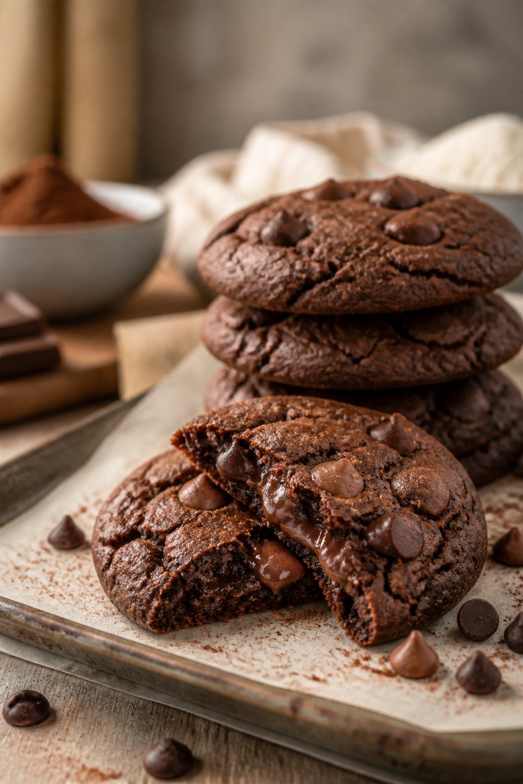 Zaxbys Triple Chocolate Cookie Recipe close-up, ready to serve