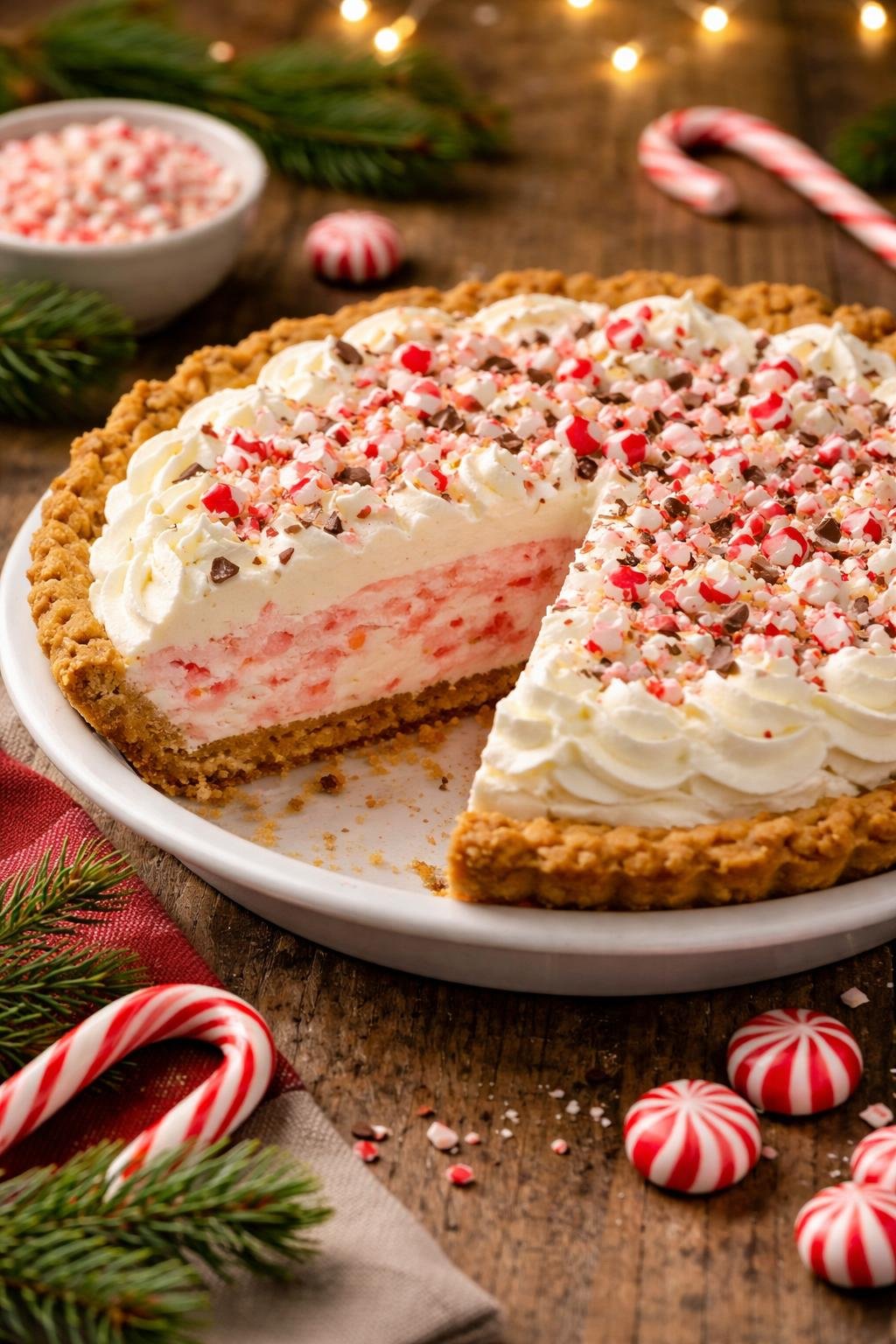 Bakers Square Candy Cane Pie 
