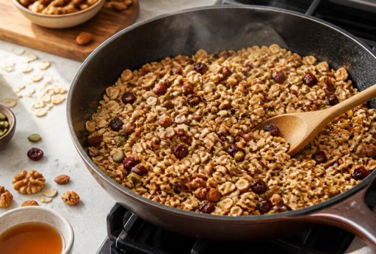 5 Minute Stovetop Granola Recipe