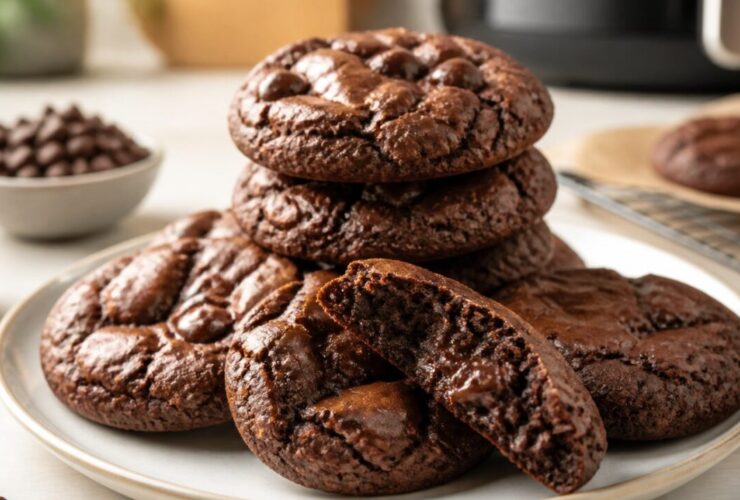 Air Fryer Chocolate Brownie Cookies Recipe
