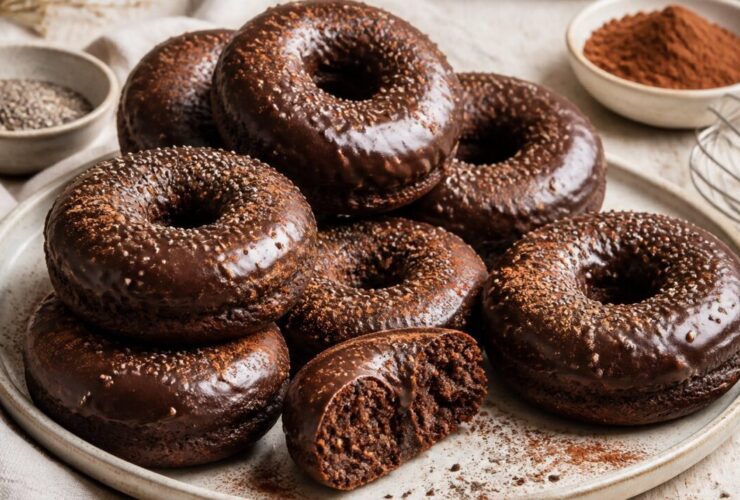 Baked Chocolate Chia Seed Donuts Recipe