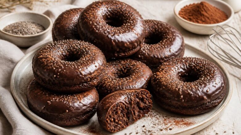 Baked Chocolate Chia Seed Donuts Recipe
