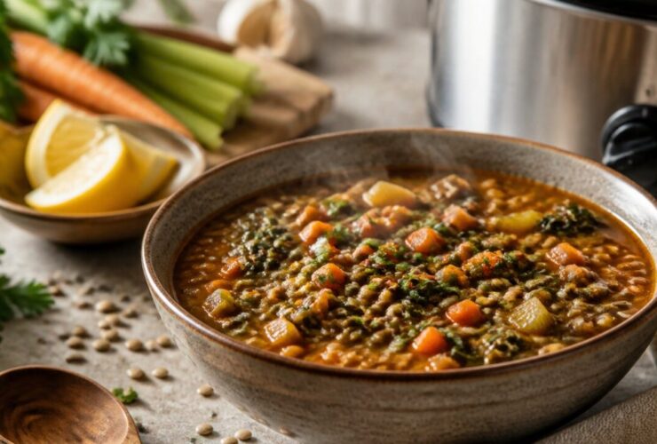 The Best Detox Crockpot Lentil Soup Recipe