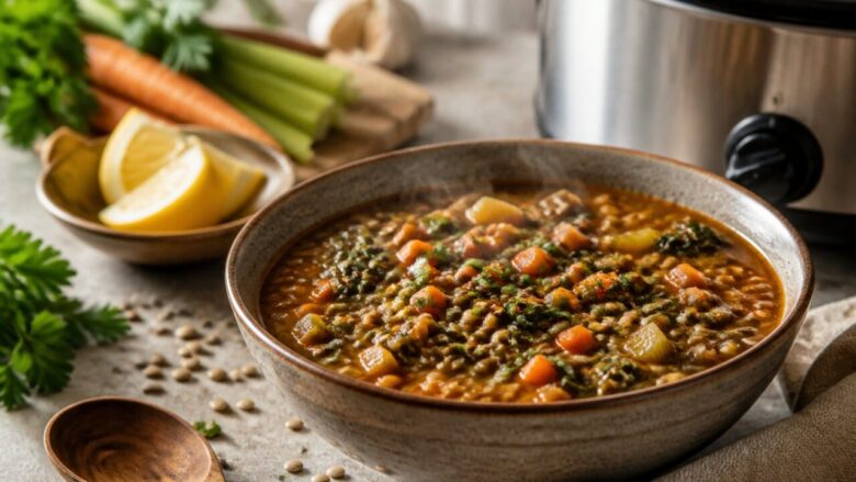 The Best Detox Crockpot Lentil Soup Recipe