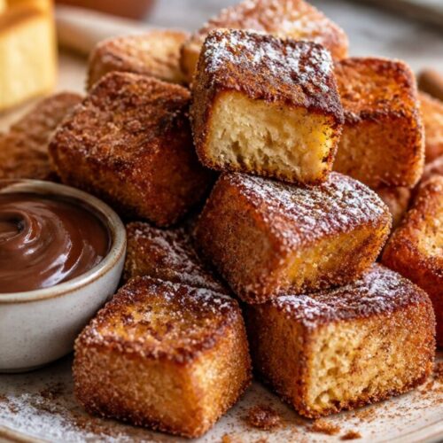 Chocolate Churro French Toast Bites Recipe