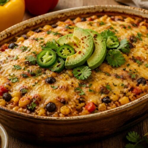 Healthy Mexican Casserole With Roasted Corn And Peppers Recipe