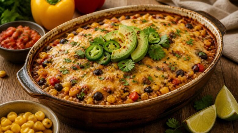 Healthy Mexican Casserole With Roasted Corn And Peppers Recipe