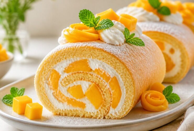 Mango Chantilly Swiss Roll Recipe