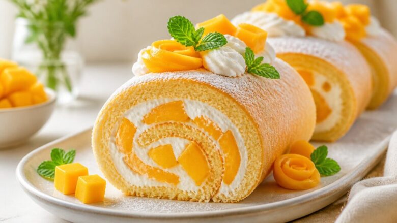 Mango Chantilly Swiss Roll Recipe