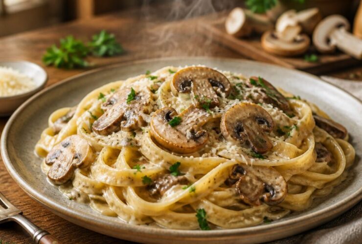 Mushroom Fettuccine Recipe