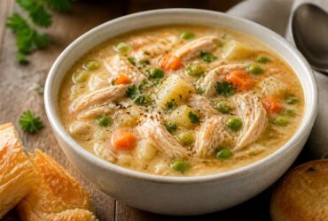 Slow Cooker Chicken Pot Pie Soup Recipe
